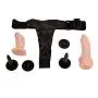 Double Strapon Harness Strap Ons Funny Toys for Lesbian Pants Strap on Strapless (Flesh)