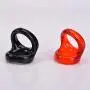 LeSharp Couple Sharing Sexy Toys, Soft Flexible Men Delay Ejaculation Double Cock Ring Penis Lock Adult Sexy Toy - Black