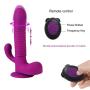 YiFeng Wireless Remote Control G-spot Dildo Vibrator, Fexible Stretching Rotating Rabbit Vibrator for Clitoris & Anal Stimulation