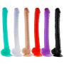 Guiseniour 16 Inch Realistic Dillos with Suction Cup Hands-Free Play Flexible Pinis Long Six Toy for Women Men
