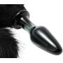 Frisky Midnight Fox Glass Butt Plug with Tail