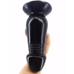 LZYAA Big Size Anal Plug Dildo Penis Suction Cup Men Women Masturbation Couple Flirt Tools(Black)