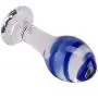 AKStore Blue Glass Crystal Ball Anal Plug Anal Butt Personal Sex Massager G-spot Stimulator Butt Pleasure Wand Mushroom Adult Sex Toy