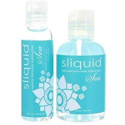 Set Sliquid Natural Sea Water Based Intimate Lubricant 4.2 FL Plus 2 FL Travel Size