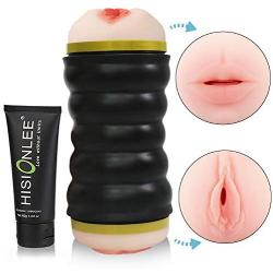 Realistic Vagina Male Masturbation Cup Sex Toy for Man Couples Pocket 3D Realistic Vagina and Mouth Masturbator Cup