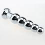 Faraway Metal 5 Balls Anal Dildo Anal Sex Toys Bum Butt Plugs Adult Sex Products for Women Men Anal Male Masturbation Female Erotic Toys (Silver)