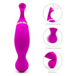 Cli^torial Sucking Toy for Women,12 Sucking Modes Tongue Vibrating Toy & Simulator with 24 Speed Vibration T-Shirt