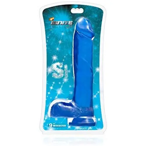 Si Novelties Cock with Balls Suction, Blue, 9 Inch, 19.36 Ounce Si Novelties Cock with Balls Suction, Blue, 9 Inch, 19.36 Ounce
