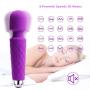 Upgraded Powerful Vibrate Wand Massager Cordless, Rechargeable with 20 Magic Vibration Modes, Whisper Quiet, Waterproof, Handheld Personal Massager for Neck Shoulder Back Body Massage, Sports Recovery