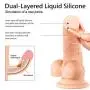 Alona Realistic Ultra-Soft Dildo, Dual-Layered 7 Inch Length Big Dilldó with Suction Cup for Hands-Free Play, Lifelike Penis for Vaginal G-spot and Anal Play Flesh Alona Realistic Ultra-Soft Dildo, Dual-Layered 7 Inch Length Big Dilldó with Suction Cup for Hands-Free Play, Lifelike Penis for Vaginal G-spot and Anal Play Flesh