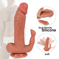 Lfcmf Realistic 8.46 inch Massage handsfree with Strong Sucker for Women, 100% high Quality Silicone Lfcmf