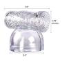 Massager Attachments, Massager Accessories Accessory Attachment Silicone- Two Different Styles (Clear)