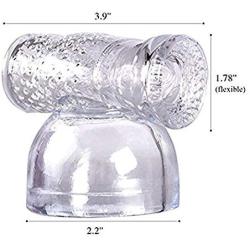 Massager Attachments, Massager Accessories Attachment Silicone- Two Different Styles (Clear)