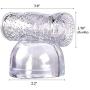 Massage Accessories Massager Attachment Head Caps Attachments Silicone Accessory -Two Different Styles (Clear)