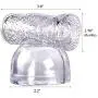 Massager Attachment Massage Accessories Head Caps Attachments Silicone Accessory -Two Different Styles (Clear/2PCS /Set)