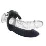 OUYAWEI 7 Speed Waterproof Vibrating Penis Ring Double Penetration Cock Ring Anal Dildo Butt Plug