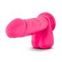 Blush Ruse - Big Poppa - 8" Realistic Veiny Long Dildo - Bright Cock and Balls Dong - Suction Cup Harness Compatible - Sex Toy for Women - Sex Toy for Adults (Hot Pink)