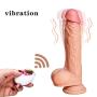 Vibrating Realistic Double-Layer Large Dildo, Remote Remote Control Vibration Heating Soft Silicone with Suction Cup,Vibrator Simulating Anal Penis, Didlos for Sex Women … (1.5 * 7.4)