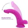 Realistic Dildo with Lifelike Curves, Ridges and Balls for Vaginal G-Spot Pleasure | Lyps Dildo - Flexible Silicone Dildo with Strong Suction Cup - 7 Inches, 100% Waterproof Hands-Free Sexual Play