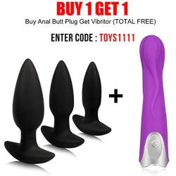 Anal Butt Plug Toy Kit - Cupiq Pcs Medical Grade Silicone for Beginner Starter Experienced Anal Sex - Hypoallergenic-Black