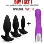 Anal Butt Plug Toy Kit - Cupiq Pcs Medical Grade Silicone for Beginner Starter Experienced Anal Sex - Hypoallergenic-Black