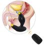 FUN-MATES Anal Plug Vibrator with Perineum Stimulation Cock Ring Plug Prostate Massager with Remote Control Adult Toys(Black)
