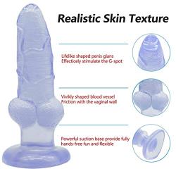 Lfcmf 8.1 Inches of Soft Material, Toys Give You a More Realistic Touch PVC Material is More Comfortable Female Toy Massager Womens Products (Color : Blue)