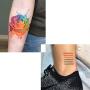 Ooopsi 140PCS Colorful Temporary Tattoos - Rainbow Lips Butterfly Rose Heart Tattoo Body Stickers - Rainbow Tattoo Stickers Party Summer Beach and Celebrations (9 Sheets)