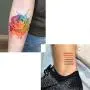 Ooopsi 140PCS Colorful Temporary Tattoos - Rainbow Lips Butterfly Rose Heart Tattoo Body Stickers - Rainbow Tattoo Stickers Party Summer Beach and Celebrations (9 Sheets)
