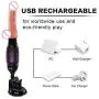 Automatic Electric Adûllt Machine Multi Speed G Spotter Stimulation Màssagěr USB Rechargeable Vibrating Heating Thrusting Retractable Telescopic Remote Control Wireless Machine for Women Female Couple