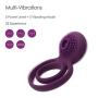 SVAKOM Cock Ring Vibrating Dual Penis Rings Male Enhancing Adult Toys Clitoral G-Spot Stimulators Medical Silicone Waterproof Rechargeable for Male or Couples