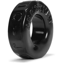 Sprocket Cock Ring (Jumbo Super Stretchy Version of Screwballs Cockring) by Oxballs (Black)