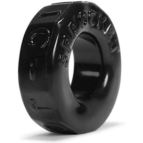Sprocket Cock Ring (Jumbo Super Stretchy Version of Screwballs Cockring) by Oxballs (Black)