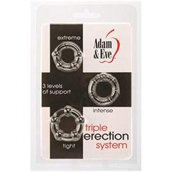 Adam & Eve Triple Erection System 3 Rings, Clear