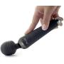 Cordless Wand Massager - Strong Therapeutic Vibration - Full Body Massage - Sore Muscle & Sports Recovery - Rechargeable - Waterproof - Personal Mini Handheld for Neck Back Shoulder - Black