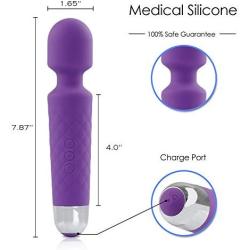 Tetris Multifunctional Wireless Therapeutic Wand Massager Vibration Waterproof Purple, 4.8 Ounce