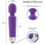 Tetris Multifunctional Wireless Therapeutic Wand Massager Vibration Waterproof Purple, 4.8 Ounce
