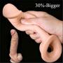Skin 10 INCH Silicone Pe?NIS Sleeve Extender Enlargement Ma~1e Chastity S~e~X T~o~y~s Extension CO~CK Sleeves D~i~C?k Sock Reusable Condoms for Men Toy