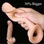 Skin 10inch Pê-NIS Sleeve Vib-ratór Reusable Cóndoms for Men Pê-NIS En-la-rgement Delay Ejacuation Trainer Pê-nisring Cóndom Condones Safer