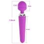 Massager 10x Powerful Extreme Power Multi-Speed Cordless USB Rechargeable Waterproof Handheld Body (Purple)