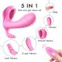Wearable Heating G-spot Vibrator, Clitoris-Anal-Vagina Stimulation with 7 Frequency Massager, Rechargeable Tongue Licking Stimulator for Women