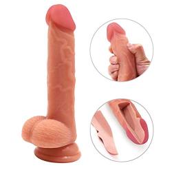 weqipk Soft Lifelike with Soft Massager Lifelike for Women Hands Free (A)