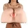 Y-NOT 3D Big Ass Butt Sex Doll Sex Toys Life Size Realistic Masturbator Male Huge Silicone Masturbation with Heating Rod, for Lifelike Anal Depth 6''/16CM, Vagina Depth 7"/18CM, TPE Flesh