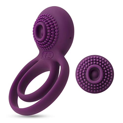 SVAKOM Cock Ring Vibrating Dual Penis Rings Male Enhancing Adult Toys Clitoral G-Spot Stimulators Medical Silicone Waterproof Rechargeable for Male or Couples