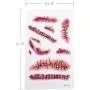 Tinuos Horror Realistic Fake Bloody Wound Stitch Scar Scab Waterproof Temporary Tattoo Sticker Halloween Masquerade Prank Makeup Props-5PC Tinuos Horror Realistic Fake Bloody Wound Stitch Scar Scab Waterproof Temporary Tattoo Sticker Halloween Masquerade Prank Makeup Props-5PC
