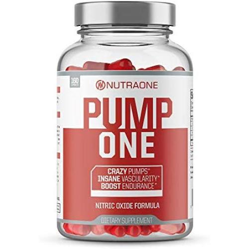 PumpOne Nitric Oxide Pump Supplement by NutraOne – with L-Citrulline and Beta-Alanine (160 Capsules)