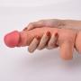 Realistic Dildo 8 inch Fake Penis with Strong Suction Cup and Balls for Vaginal G spot and Anal Play - 100% Waterproof Life Size Adult Sex Toy Discreet Packaging, Flesh