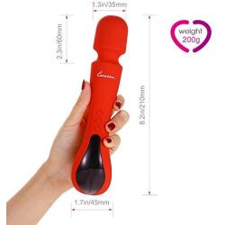 Louviva Sirena Wand Massager, LED Light, Red