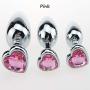 Sunnylela Stainless Steel Diamond Amal Plug- Heart Shape Metal Health Six-Toys for Men Women