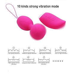 Remote Control Vibrating Egg - Adorime 10 Speed Powerful USB Rechargeable Waterproof Vibe Vibrator Massager for G-spot and Clit Stimulation for Women